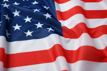 Obraz premium Flag of USA as background, closeup view