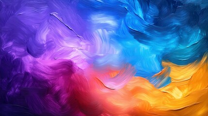 Fototapeta premium Abstract Grunge Canvas with Smudged Acrylic Texture, Vibrant Colors