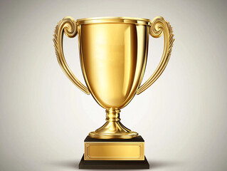 Fototapeta premium Golden Trophy for First Prize Winner