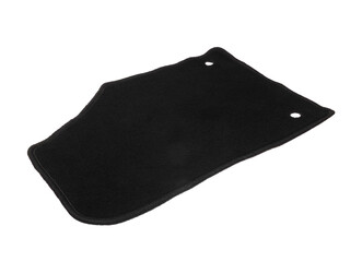 One black car mat isolated on white