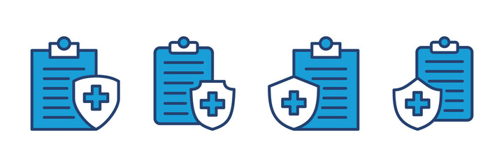 Fototapeta premium Medical insurance icon vector. health insurance icon