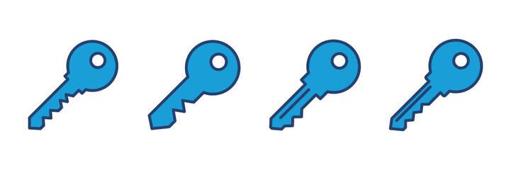 Key icon vector. Key vector icon. Key symbol