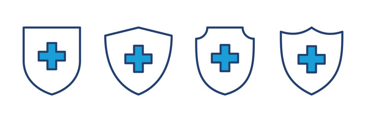 Health insurance icon vector. Insurance health document icon