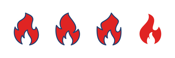 Fire icon vector. fire vector icon
