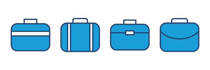Briefcase icon vector. suitcase icon. luggage symbol.