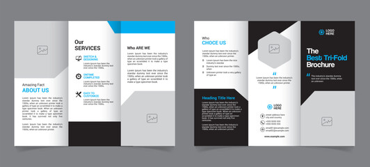 Trifold Brochure Template with Vector file
