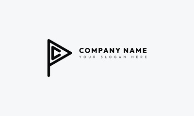 Initials PC Vector Lettermark Logo Design