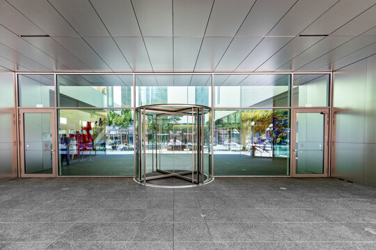 facade of Museum Reinhard Ernst in Wiesbaden. Architect Fumihiko Maki built the gift to Wiesbaden in cooperation with sponsor Reinhard Ernst