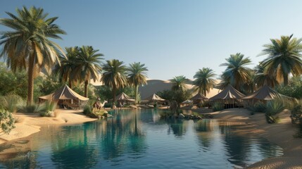 Fototapeta premium Oasis in the Desert