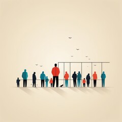 ..Refugee Detention Center Border Crisis Asylum Seekers Struggle for Safety, conceptual illustration, Generative AI