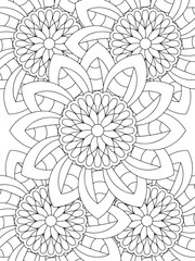 All these designs are hand-drawn and unique 
Flower Beautiful black and white illustration for adult coloring book,
This is a printable Beautiful Zentangle Coloring page for KDP Interior, POD products