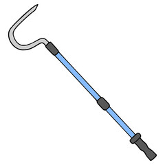 snake hook illustration hand drawn isolated vector