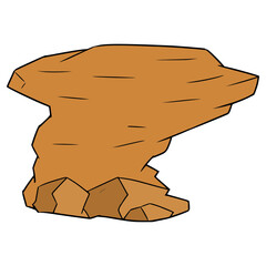desert rock illustration hand drawn isolated vector