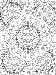 All these designs are hand-drawn and unique 
Flower Beautiful black and white illustration for adult coloring book,
This is a printable Beautiful Zentangle Coloring page for KDP Interior, POD products