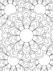 All these designs are hand-drawn and unique 
Flower Beautiful black and white illustration for adult coloring book,
This is a printable Beautiful Zentangle Coloring page for KDP Interior, POD products
