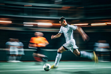 Fototapeta premium player kicking ball