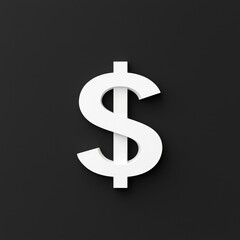 Modern Dollar Sign on Dark Background