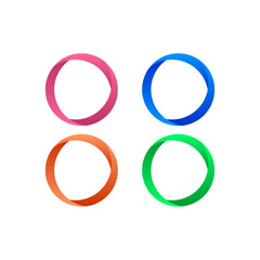 Colorful circular logo collection, circle vector elements