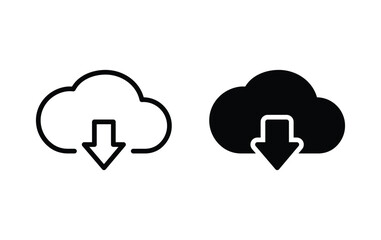 Download icon, download sign vector