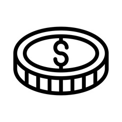 coins line icon