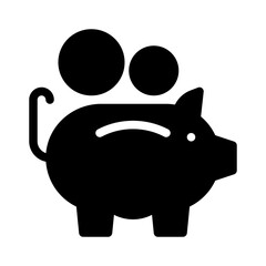 piggy glyph icon