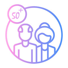 couple Line Gradient Icon