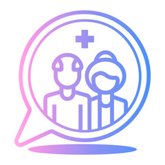elderly Line Gradient Icon