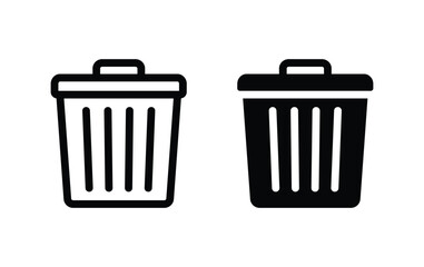 trash icon, recycle bin icon, delete symbol vector