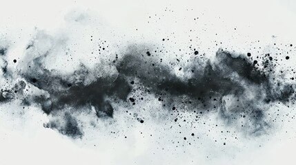 Gray Watercolor Splash. A creative splash of gray watercolor on a light background.