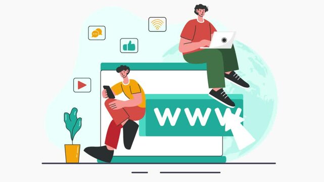 Internet Addiction Animation