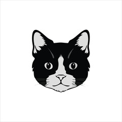cat head mascot logo concept design