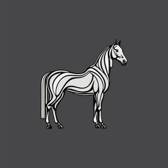 horse mascot logo concept design