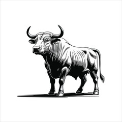 bull mascot logo design concept