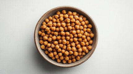 Fresh Organic Chickpeas in a Rustic Bowl