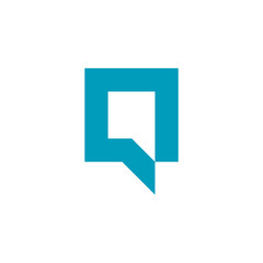 Square Letter Q Logo design vector template