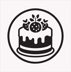 cake  vector silhouette For pancake Day  on a white background