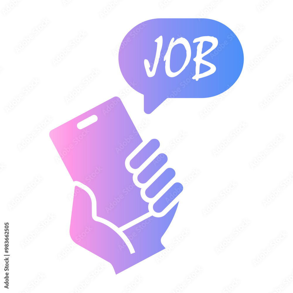 Poster handphone Gradient icon