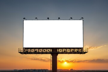 屋外広告ポスター用の空白の看板｜Billboard blank for outdoor advertising poster.