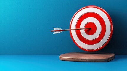 Bullseye Target with Arrow for Focused Business Goals