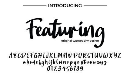 Featuring Font Stylish brush painted an uppercase vector letters, alphabet, typeface