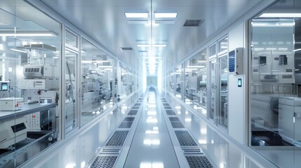 Modern Cleanroom Corridor