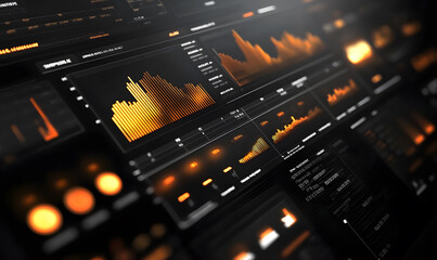 Futuristic Stock Market Chart with Glowing Data or Dynamic Financial Timeline for graphic background