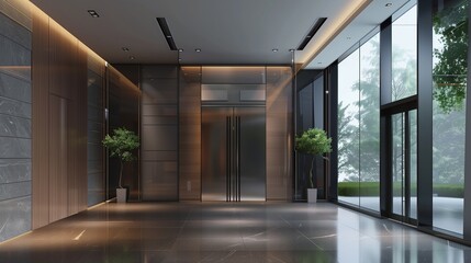 Modern Corporate Office Lobby with Elegant Interior Design