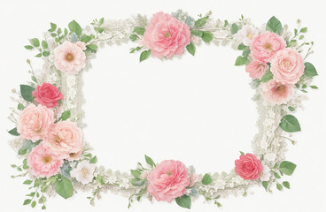 Flower border frame