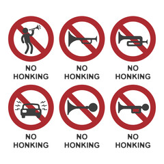 No honking allowed, flat logo