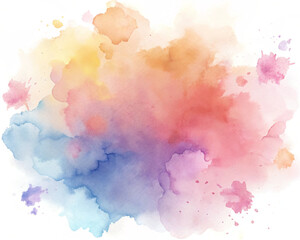 Colorful watercolor splashes create an abstract artistic background with a vintage feel