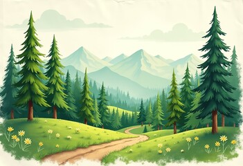 Paper Forests: Hand-Drawn Illustrations for a Greener Future 