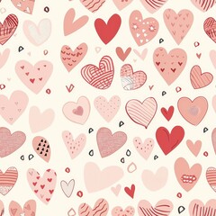 Romantic heart pattern for valentine's day celebration and gift wrapping. AI