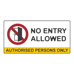 No entry allowed, flat logo