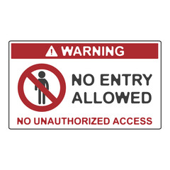 No entry allowed, flat logo